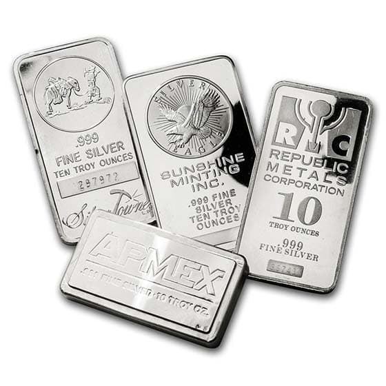 10 oz Silver Bar - IRA Acceptable (Secondary Market)