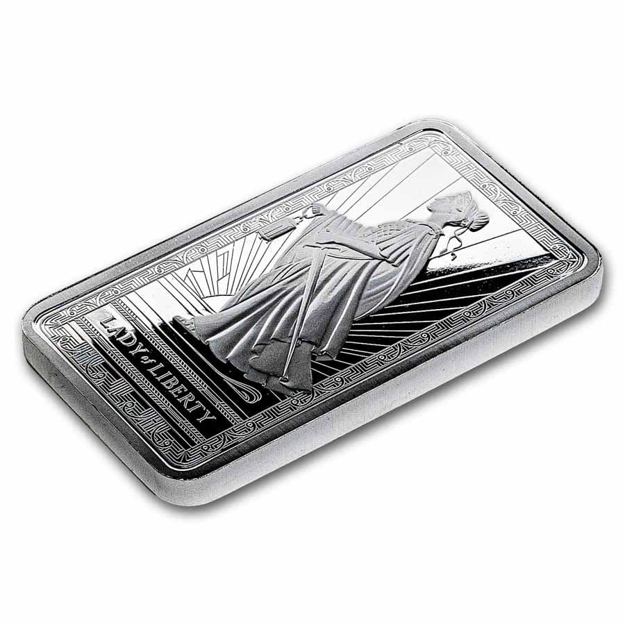 10 oz Silver Bar - PAMP Lady Of Liberty (New)