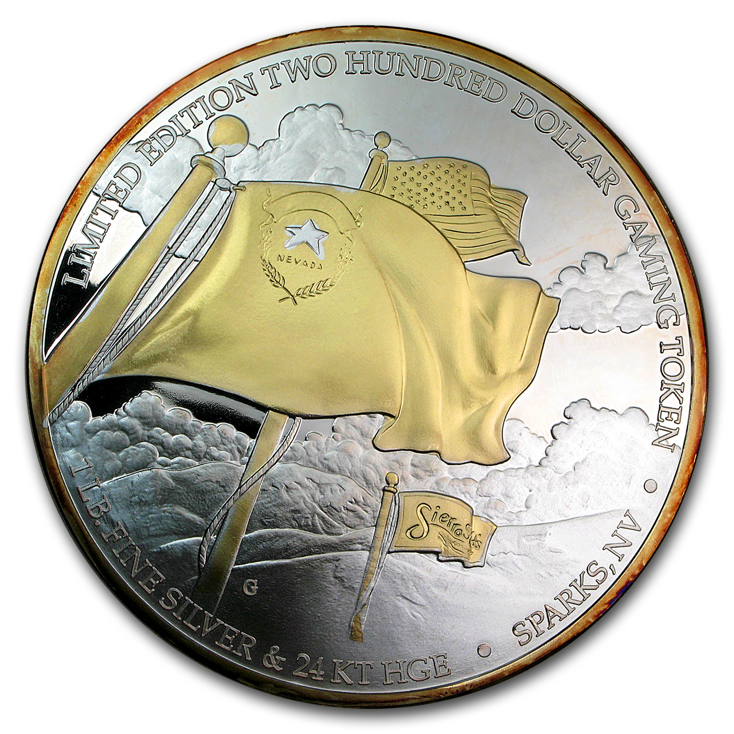 .999 Fine Silver $200 Gaming Token (12 oz ASW)